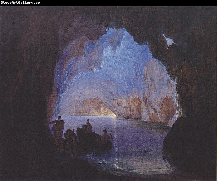 Heinrich Jakob Fried The Blue Grotto of Capri